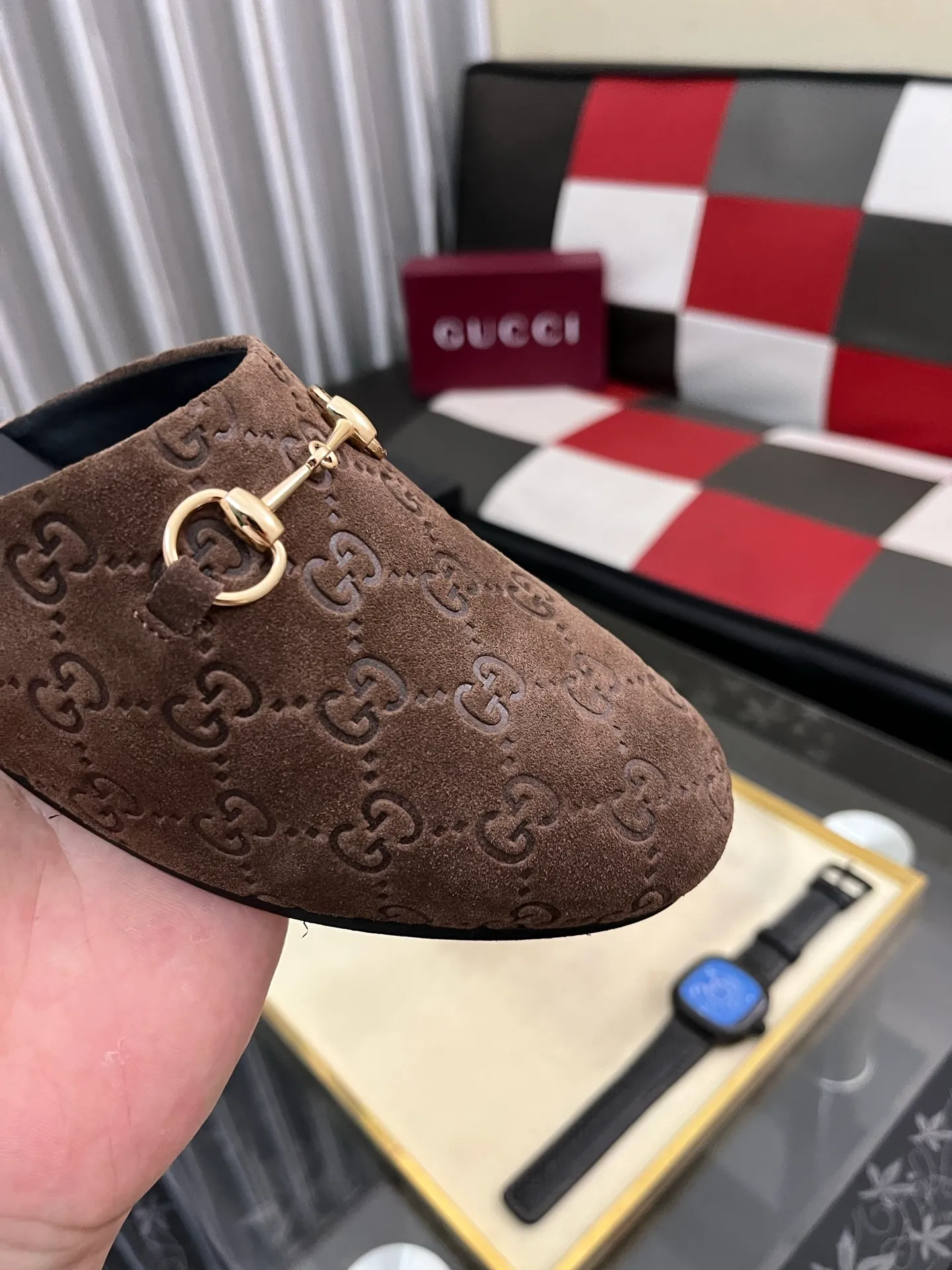 Men's shoes 💰480⌚️⌚️[Gucci] 2024 new season half-slip men's shoes, made of Italian imported first-layer frosted cowhide➕sheepskin lining, original hardware buckle, original combination wear-resistant outsole, real shot 🎬 Very comfortable on the feet, size 36-44